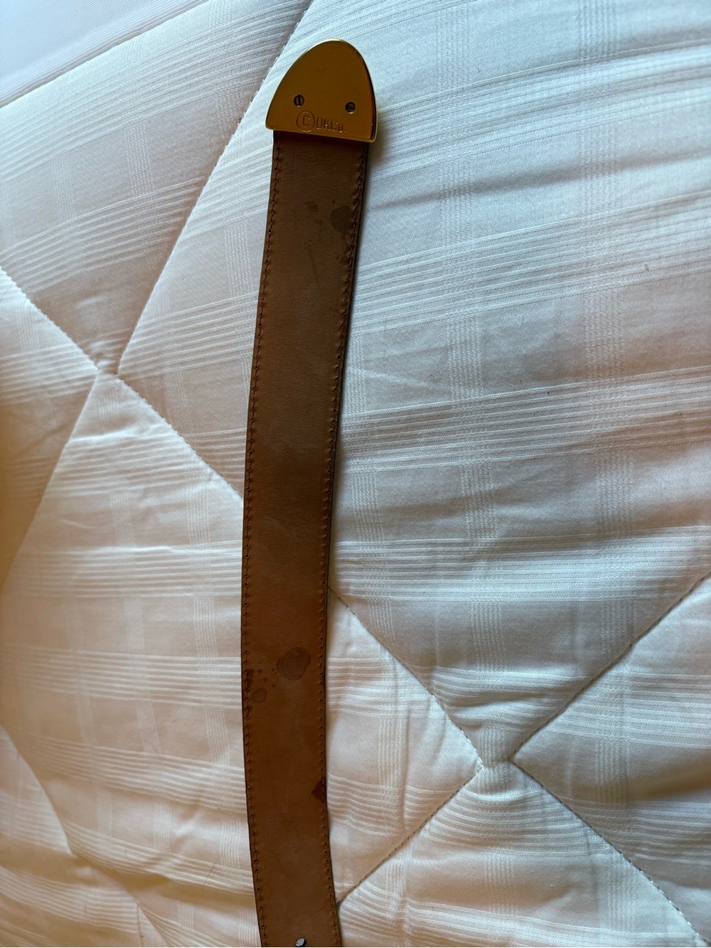 Donna Karan Black Leather Belt with Gold Buckle - Picture 5 of 10